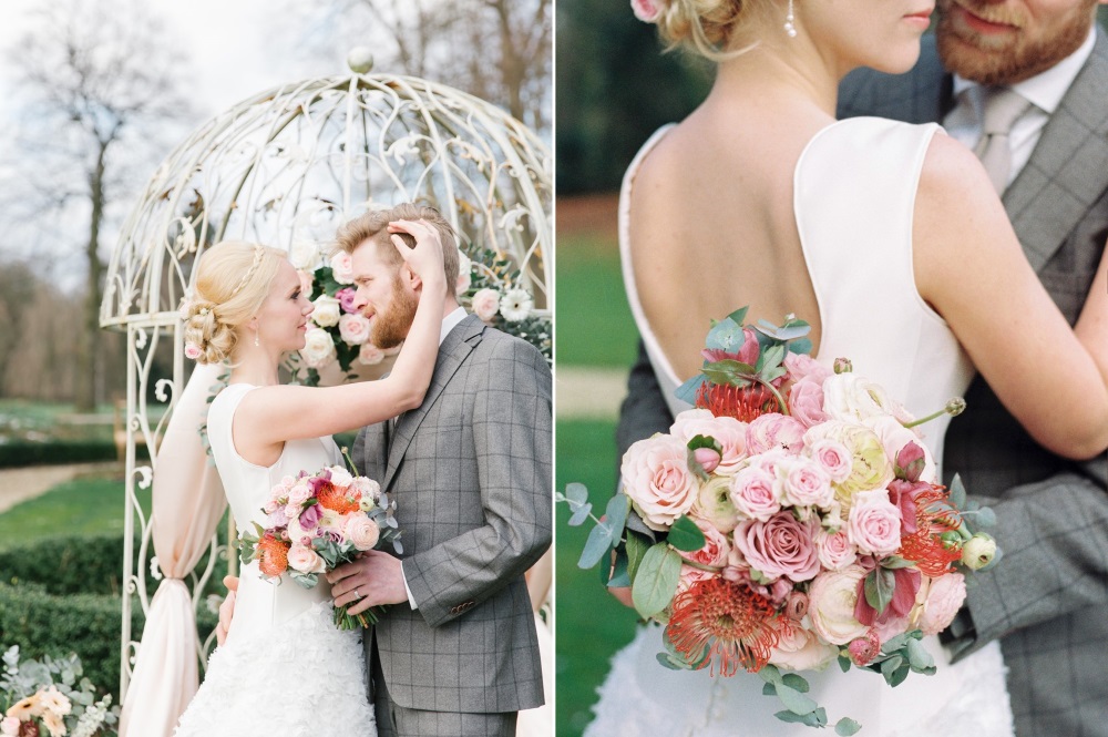 Beautiful Bridal Bouquet in romantic shades of pink // Photography ~ Chymo More