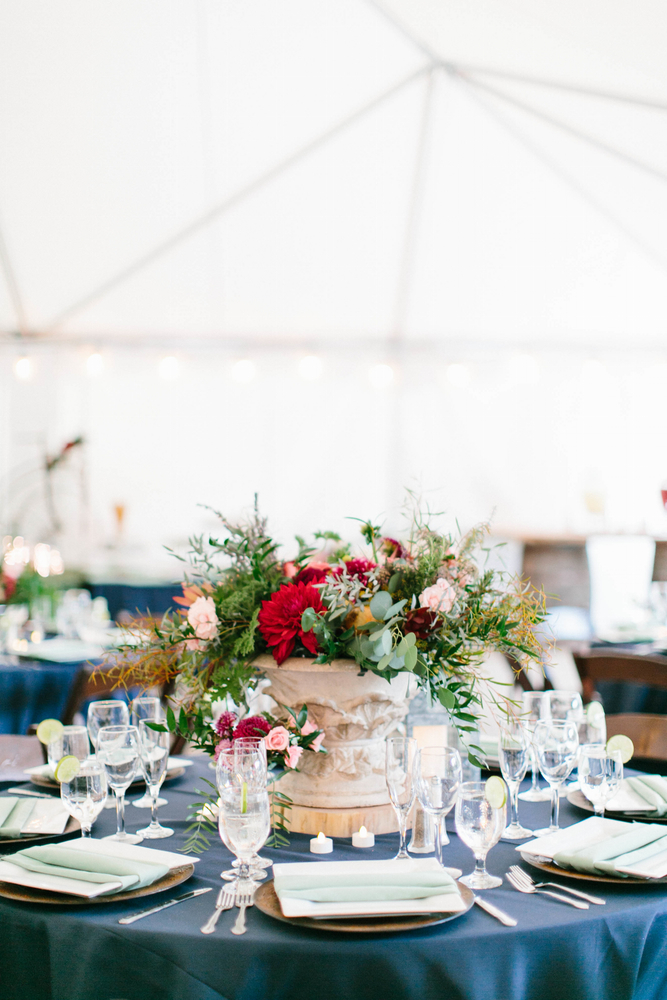 Romantic Jewel Toned Wedding Reception Decor // Photography ~ Maria Lamb