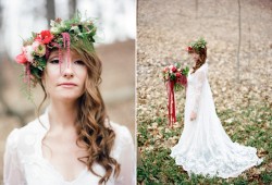 A Long Sleeved Wedding Dress for a Woodland Bride // Photography ~ Kurtz Orpia Photography