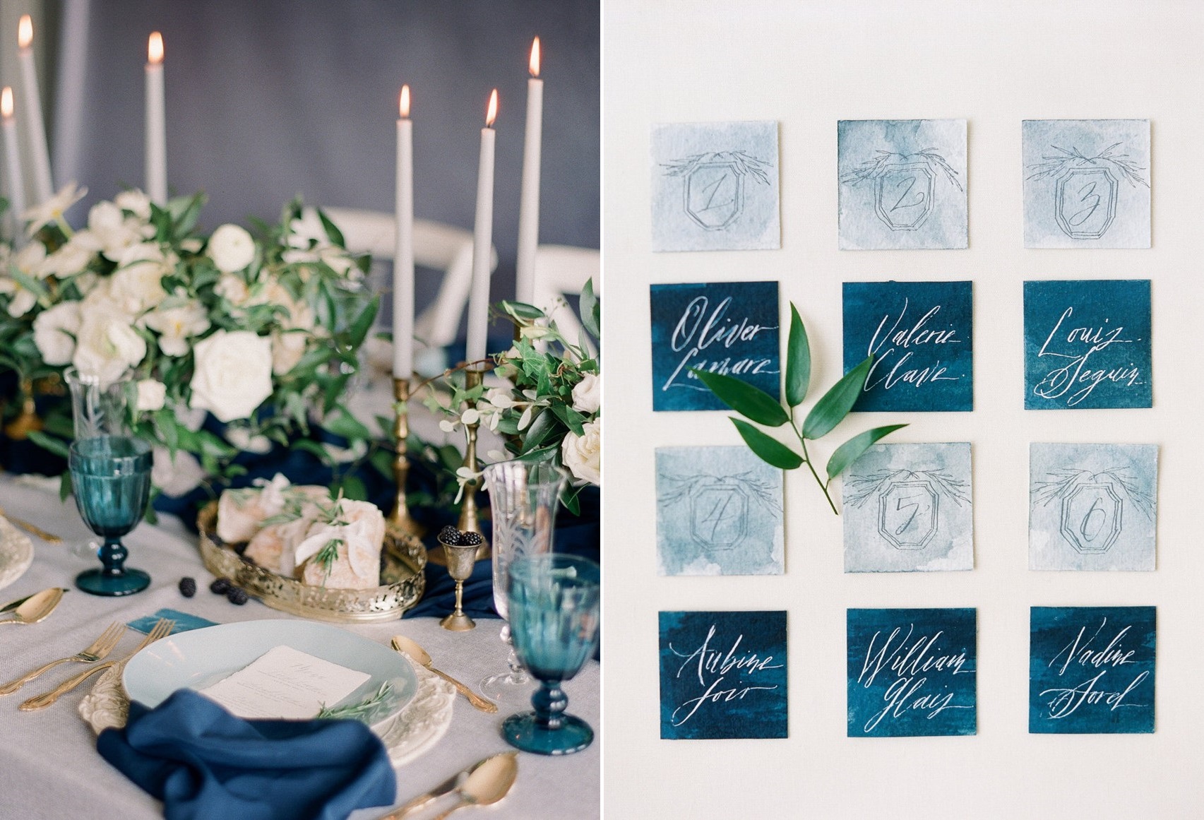 Calligraphy Wedding Stationery Escort Cards & Table Numbers // Photography ~ Artiese Studios