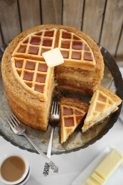 Belgian Waffle Wedding Cake