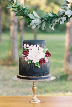 Matt Black Wedding Cake