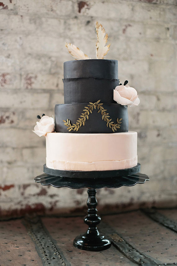 Matt Black Wedding Cake 
