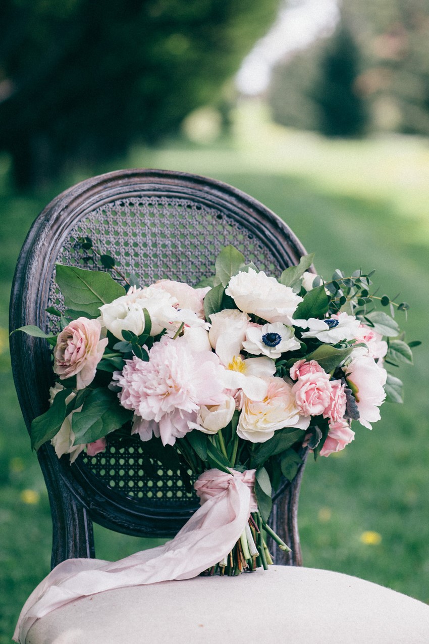 Delicate Spring Bridal Bouquet // Photography ~ Jessica Little Photography