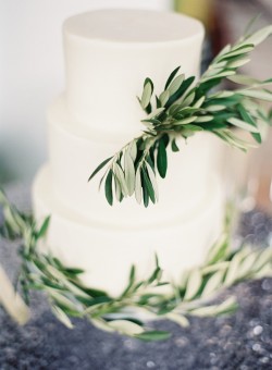 Simple White Wedding Cake // Photography ~ Marissa Lambert Photography