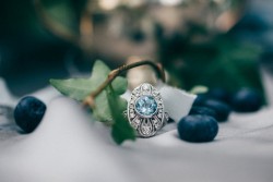 Vintage Blue Engagement Ring // Photography ~ Jessica Little Photography