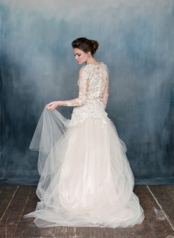 Arabesque - Floral Long Sleeve Wedding Dress from Emily Riggs