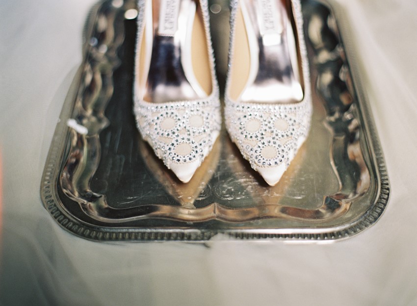 Sparkly Pointed Bridal Shoes // Photography ~ Marissa Lambert Photography
