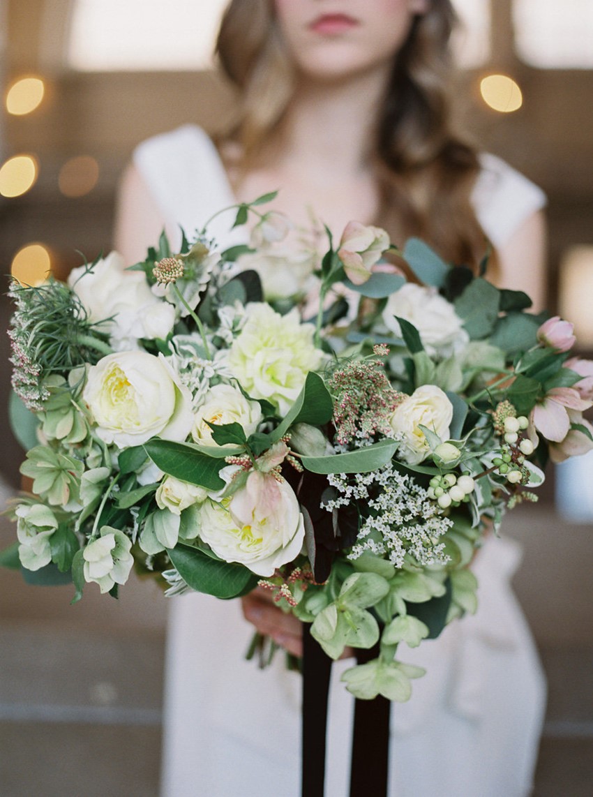 Beautiful City Hall Elopement Bridal Bouquet // Photography ~ Lara Lam