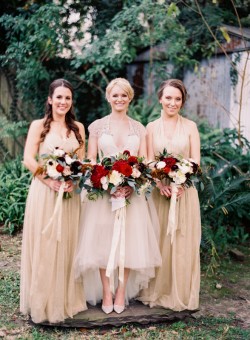 Elegant Bride & Gold Bridesmaids // Photography ~ Marissa Lambert Photography