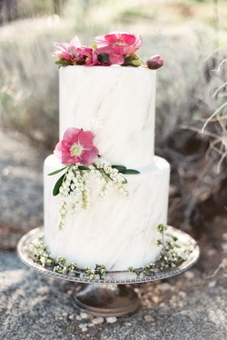Budget Friendly Wedding Cake Toppers - Seasonal Blooms