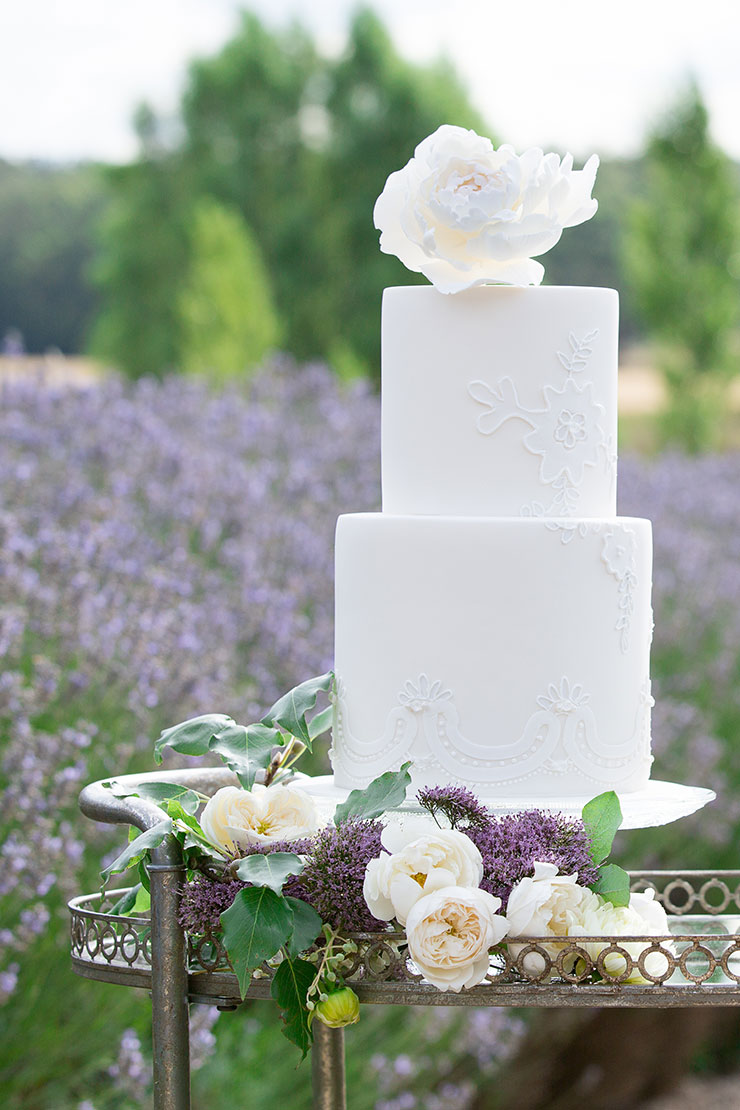Tall White Wedding Cake