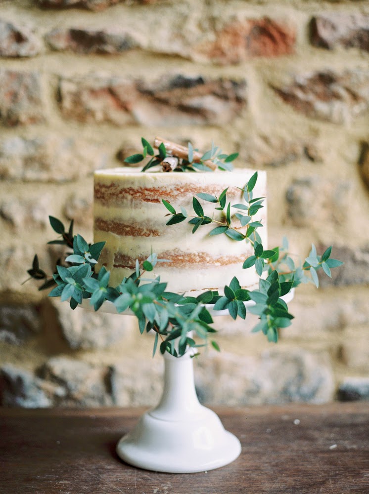 Naked Single Layer Wedding Cake