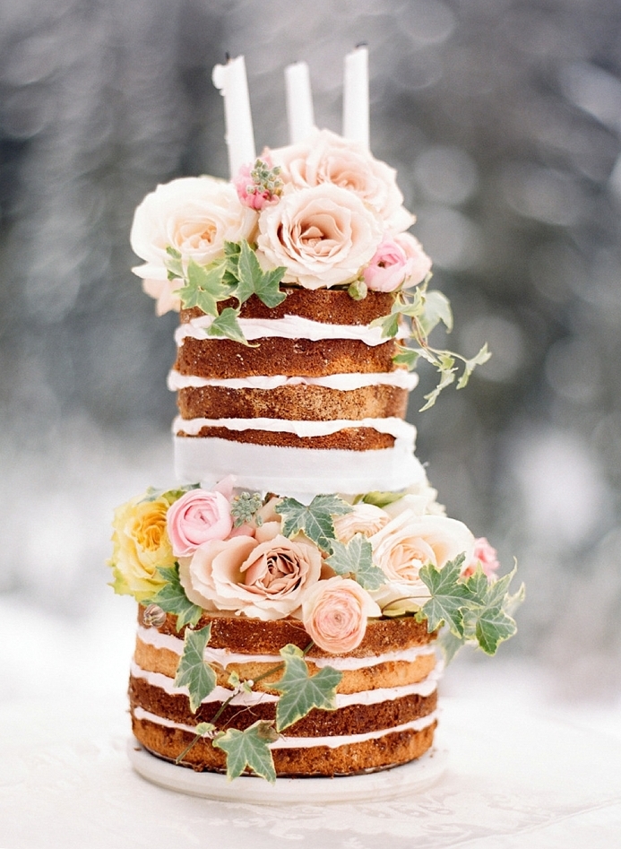 Naked Tall Wedding Cake