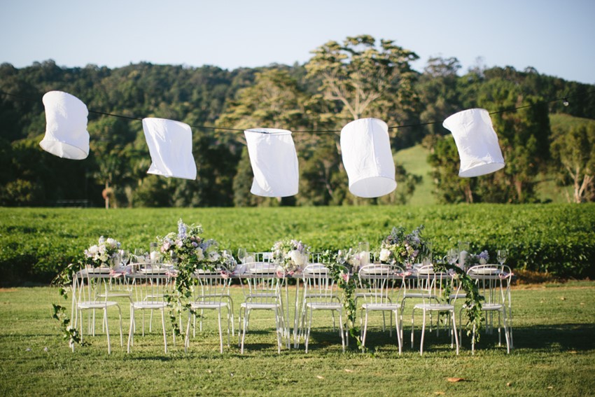 Romantic Outdoor Wedding Tablescape // Photography ~ White Images