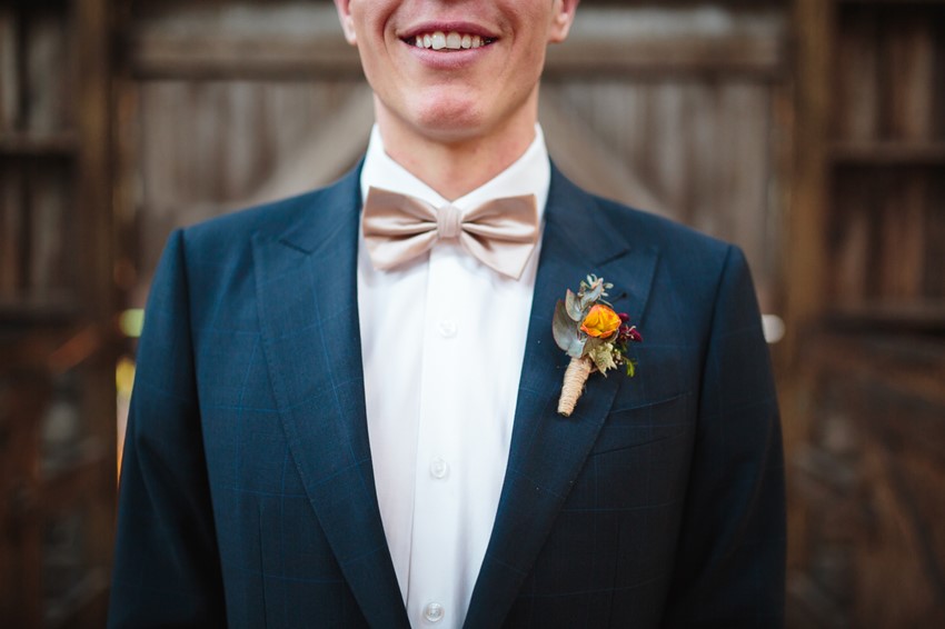 Dapper Groom in Bow Tie & Boutonniere // Photography ~ Pierre Curry