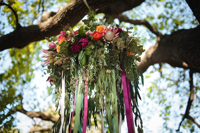 Hanging Floral Wedding Installation // Photography ~ Pierre Curry