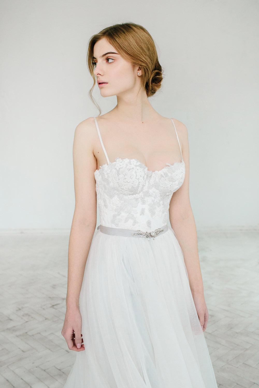 'Ivy' Ivory & Grey Wedding Dress - Chic Vintage Brides : Chic Vintage ...