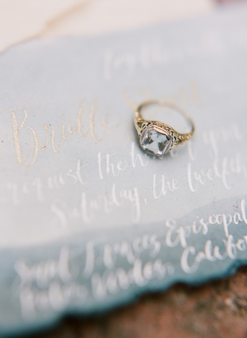 Modern Vintage Engagement Ring // Photography ~ Rebecca Yale Photography