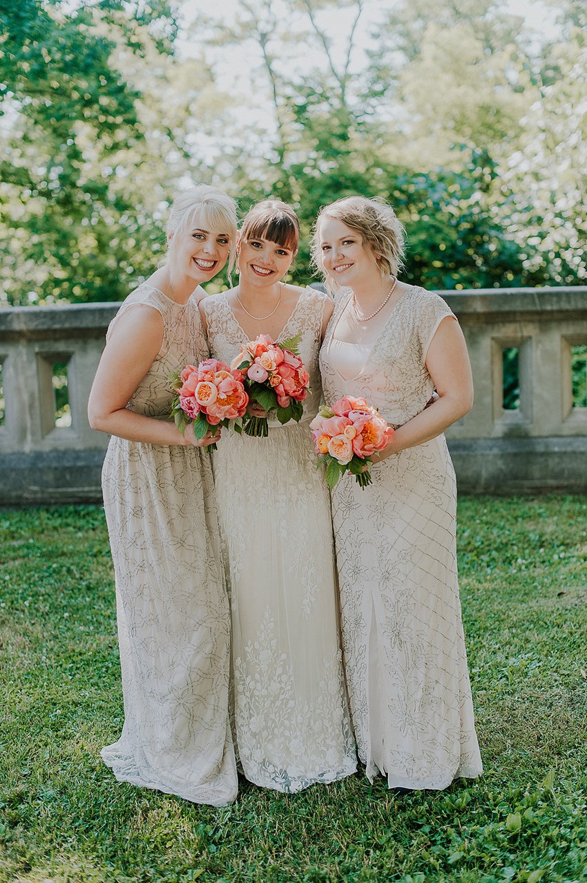 Bride & Bridesmaids in Ivory // Photography ~ Anna Page Photography