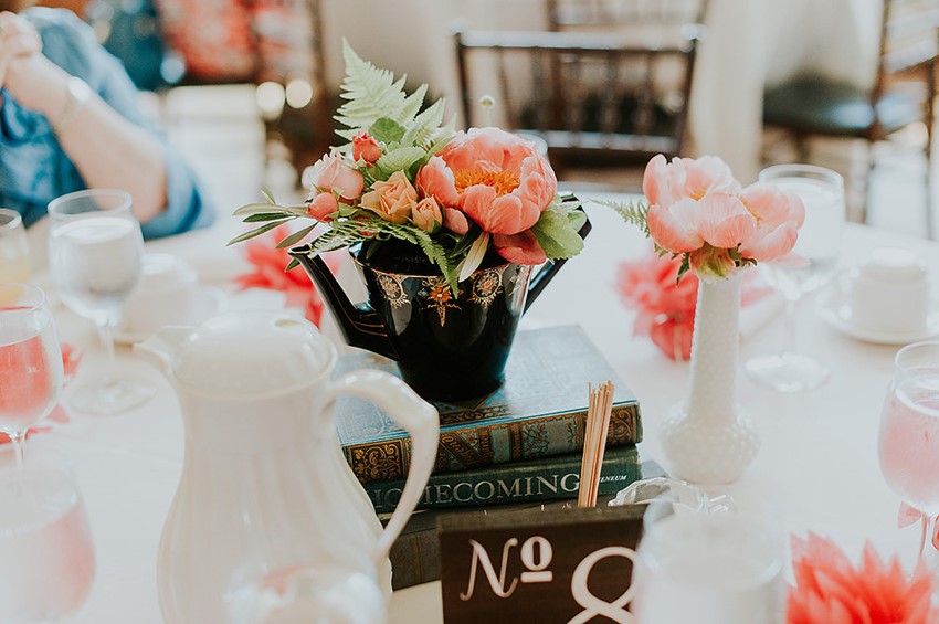 Vintage Wedding Centrepieces // Photography ~ Anna Page Photography