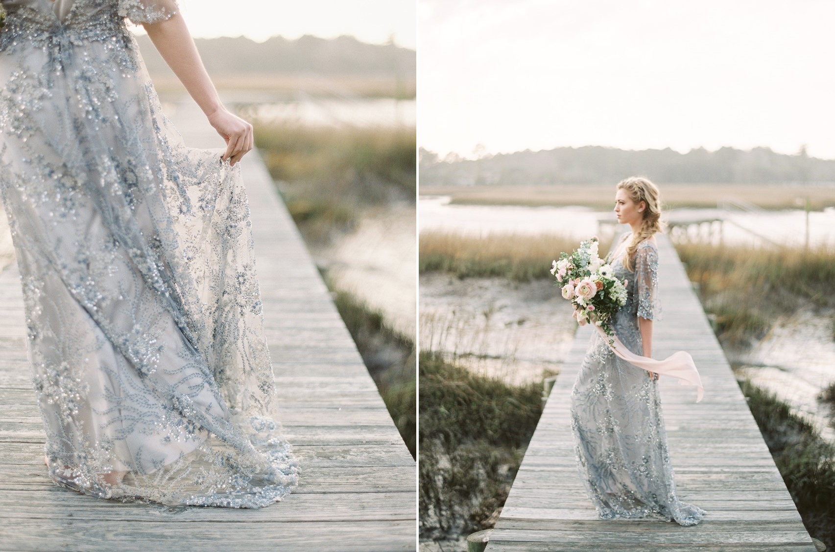 Romantic Blue Wedding Dress \\ Photography - Charla Storey