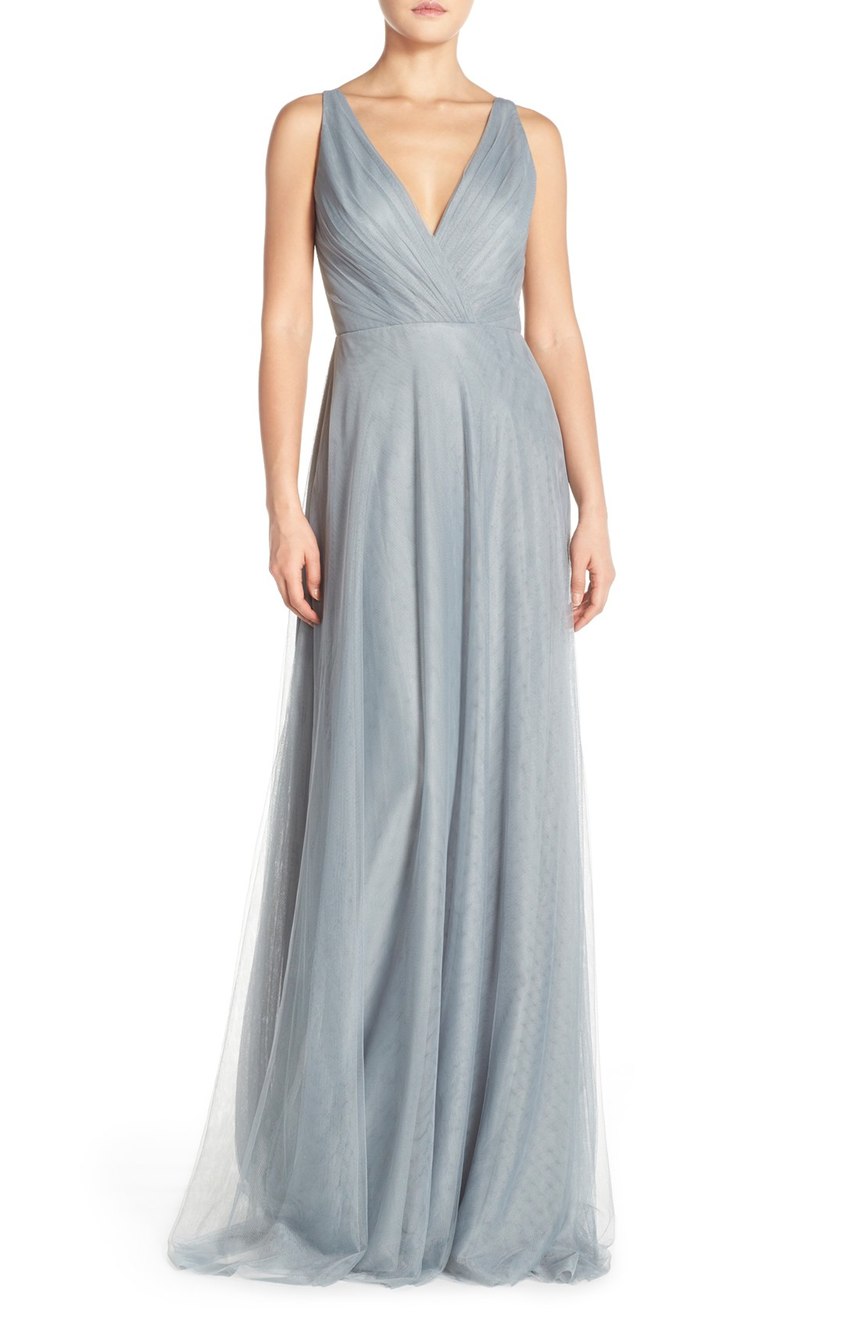Pleated Bodice Tulle Bridesmaid Dress - Chic Vintage Brides : Chic Vintage  Brides