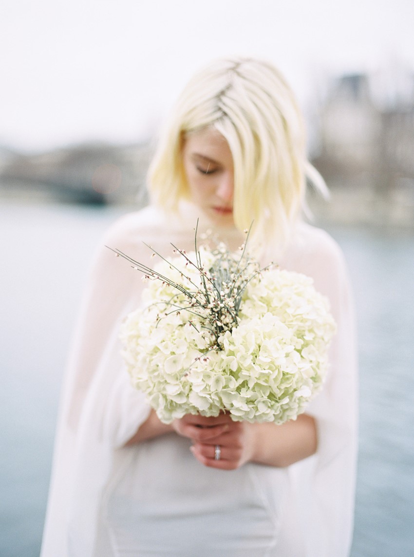 Ethereal Bride with an All White Bridal Bouquet // Photography ~ Lara Lam