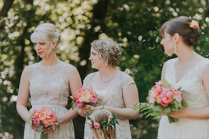 Vintage Inspired Bridesmaids in Ivory // Photography ~ Anna Page Photography