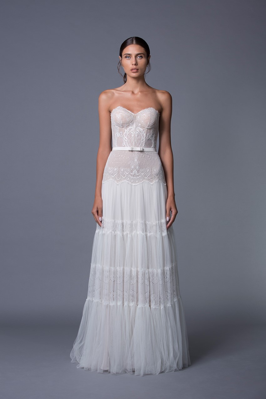 Jane Strapless Lace Wedding Dress from Lihi Hod's 2017 Collection