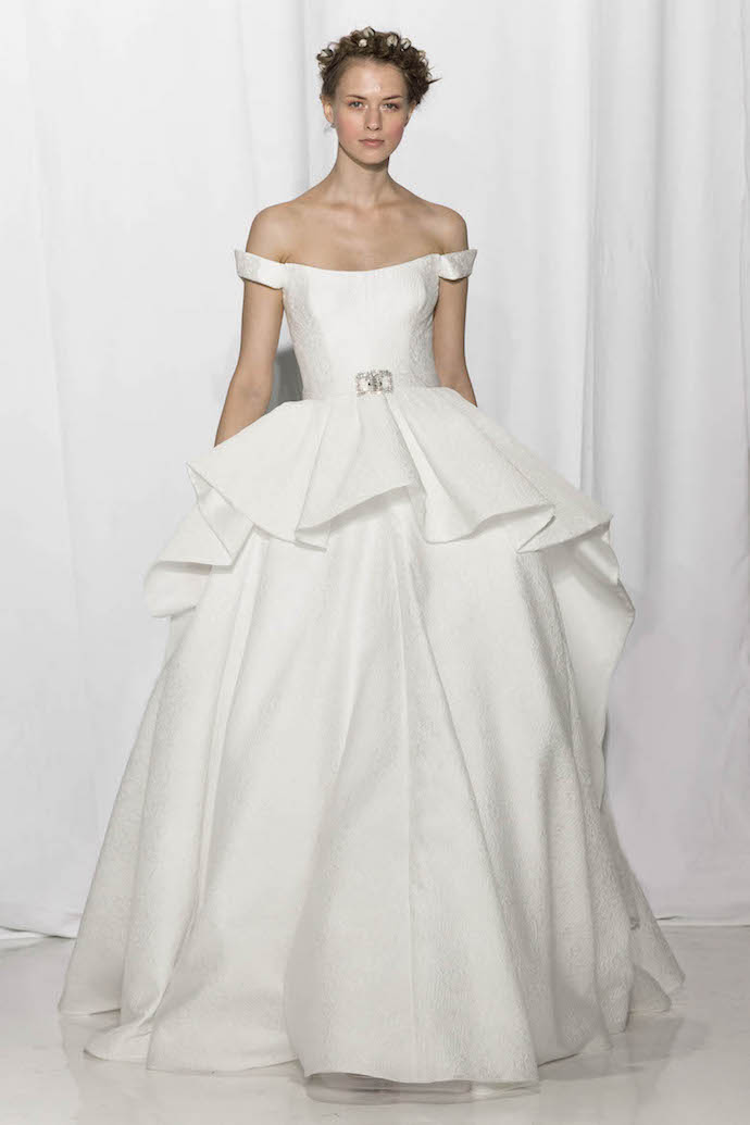 Chic Princess Style Wedding Dress from Reem Acra