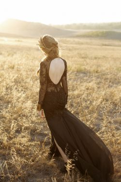 30 of the Most Stunning Black Wedding Dresses : Chic Vintage Brides