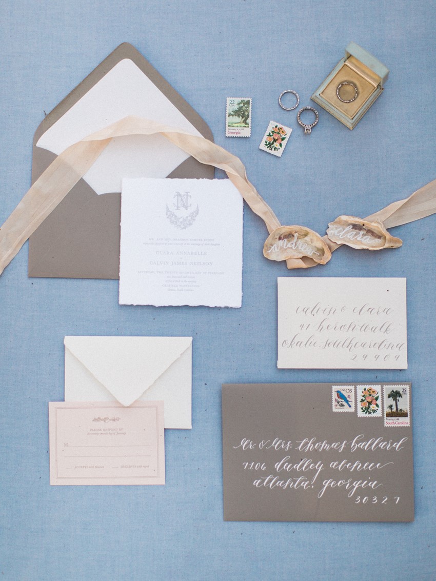 Calligraphy Wedding Stationery // Photography ~ Eden Willow Photography