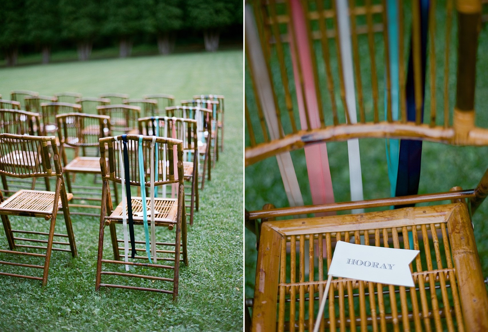 Vintage Outdoor Wedding Ceremony Seating // Photography ~ Emily Steffen