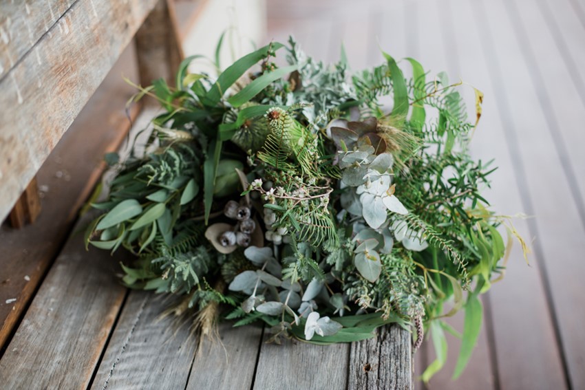 Greenery Bridal Bouquet // Photography ~ Bless Photography