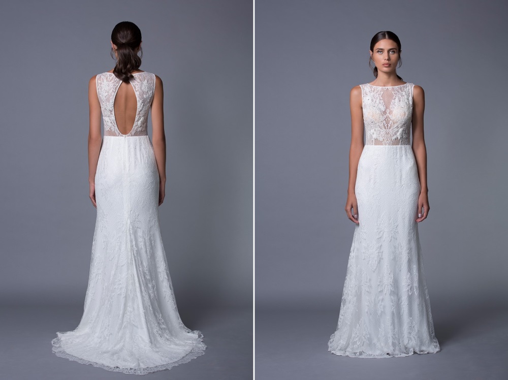 Isabel Lace Keyhole Back Wedding Dress from Lihi Hod's 2017 Collection