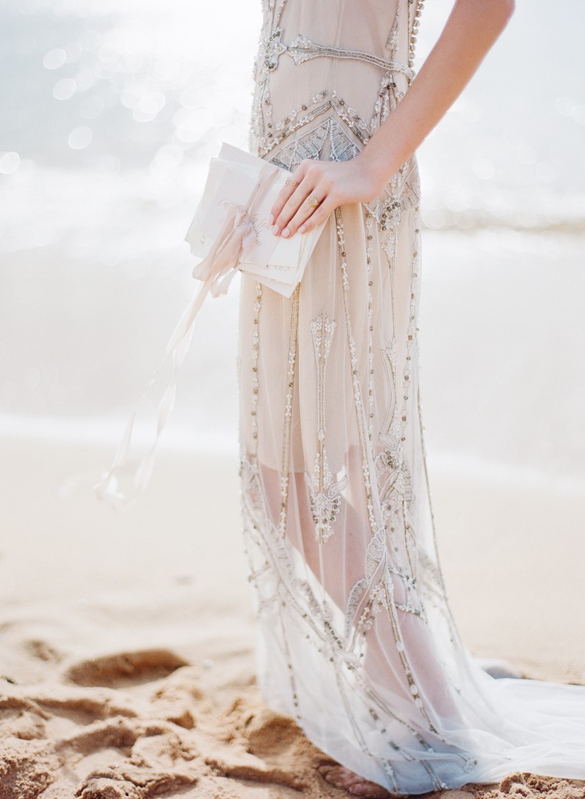 Romantic Beach Wedding Stationery // Photography ~ Love Note Photography