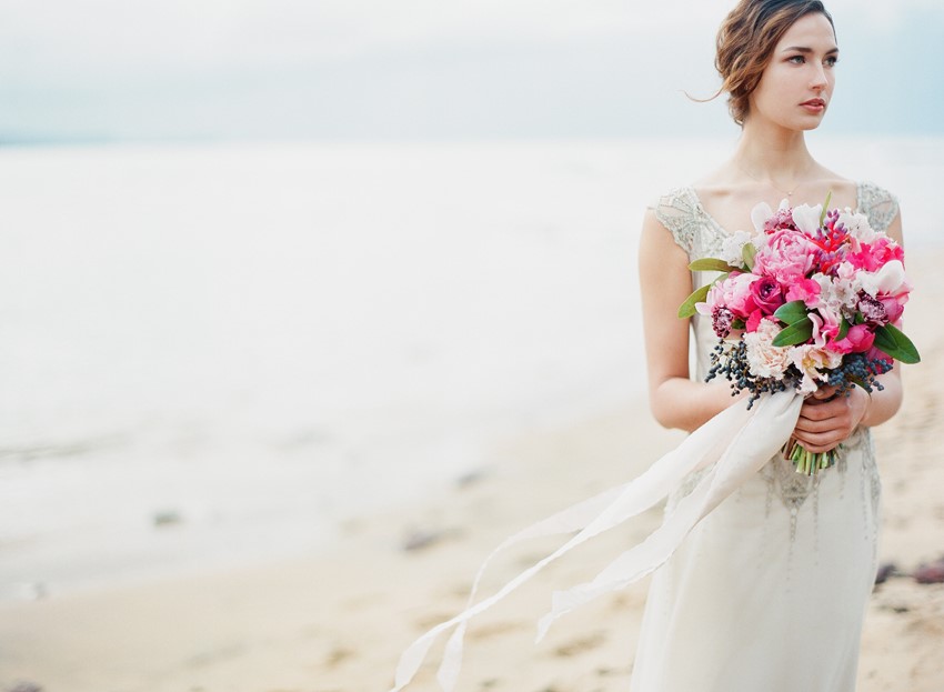 Romantic Beach Bridal Look // Photography ~ Love Note Photography