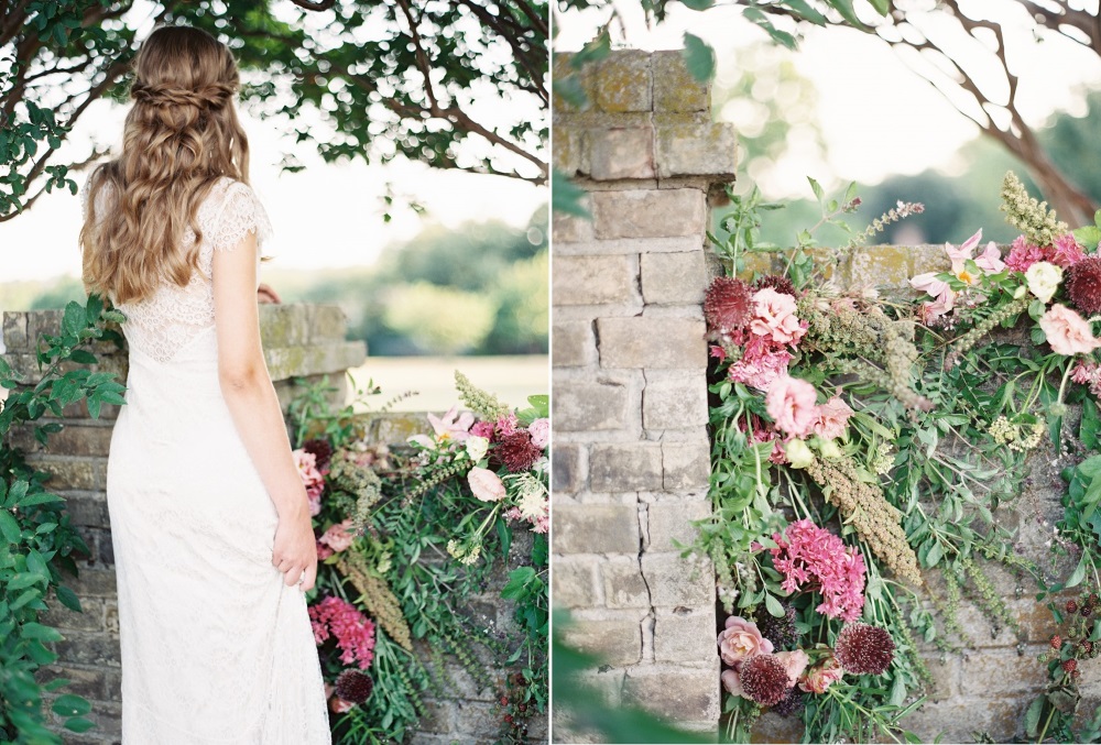 Modern Vintage Garden Wedding Floral Wall Backdrop // Photography ~ Kayla Barker Fine Art Photography
