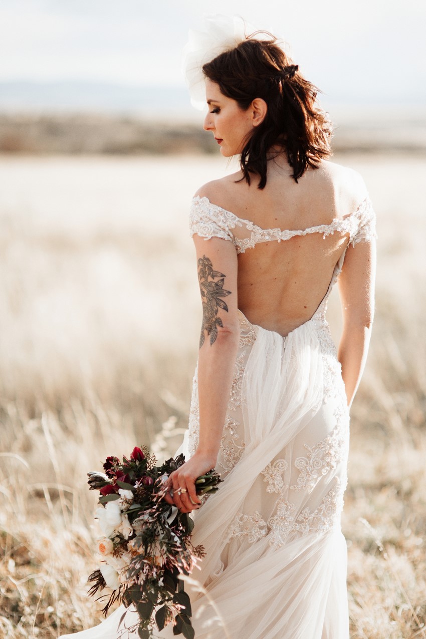 Open Back Wedding Dress // Photography ~ Elizabeth Wells Photography