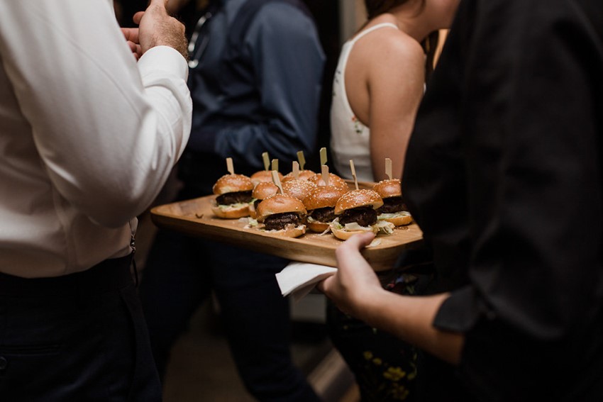 Mini Burgers Wedding Finger Food // Photography ~ Bless Photography