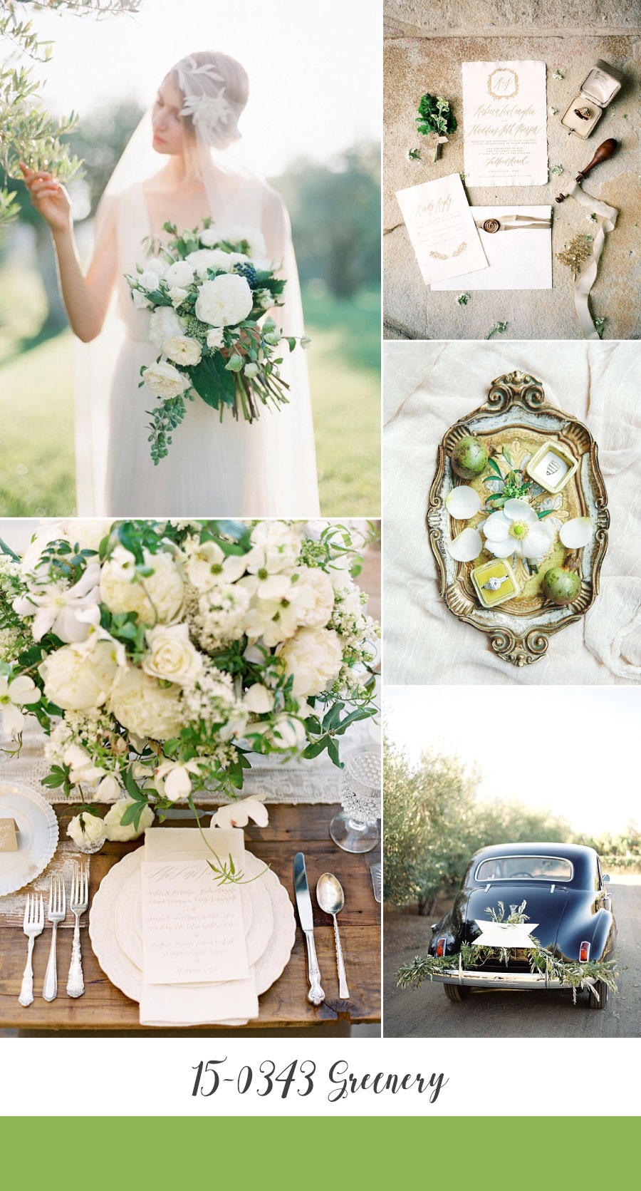 Greenery Spring Wedding Inspiration Board