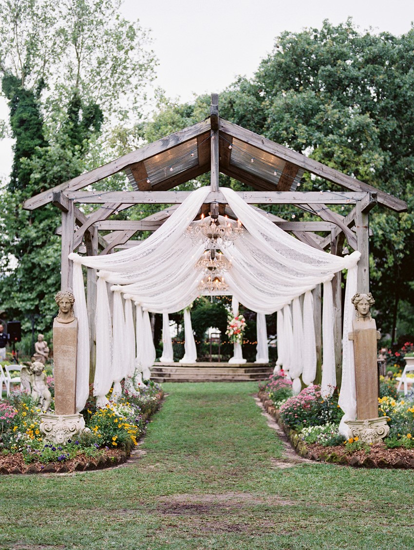 Romantic Garden Wedding Ceremony 
