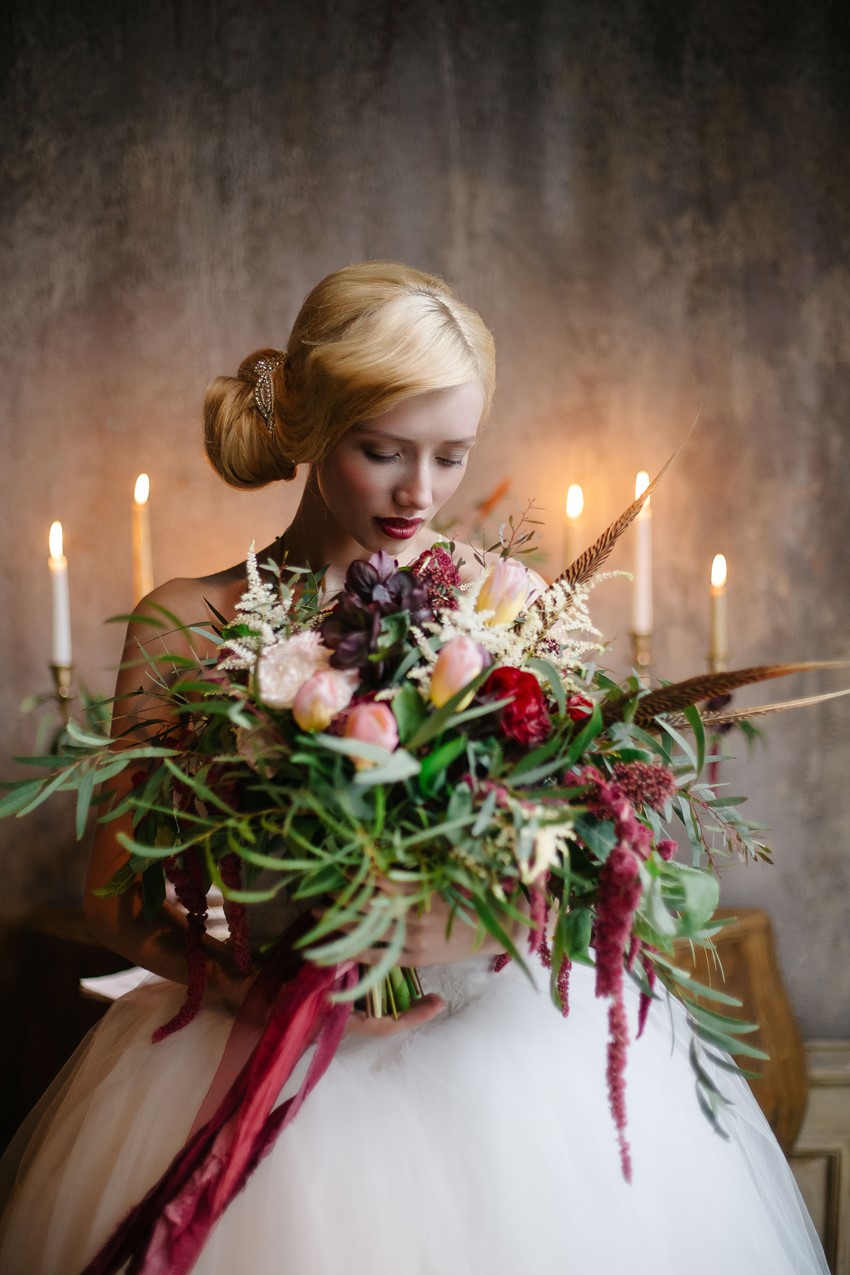 opulent Winter Bridal Bouquet