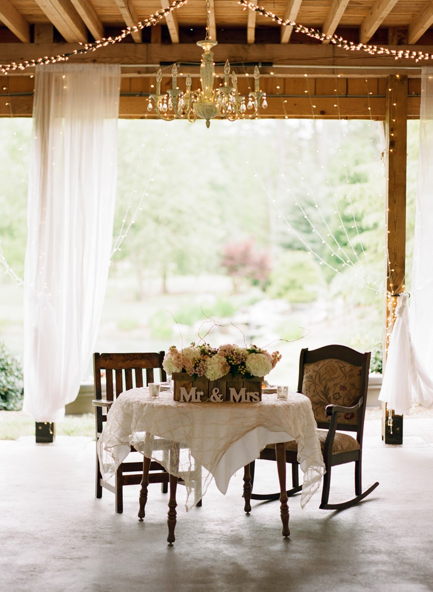 Vintage Barn Wedding Sweetheart Table