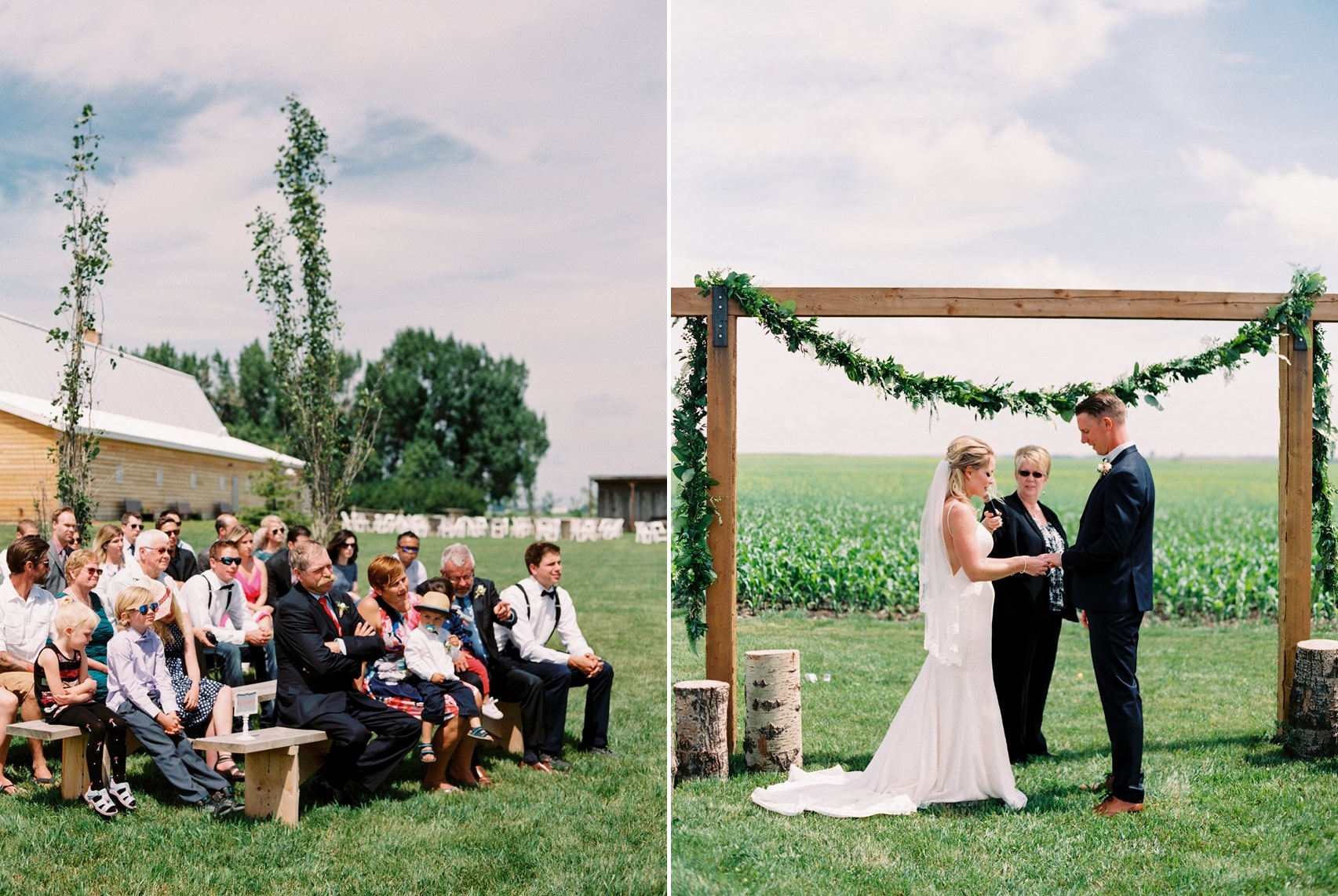 Simple Romantic Outdoor Wedding Ceremony