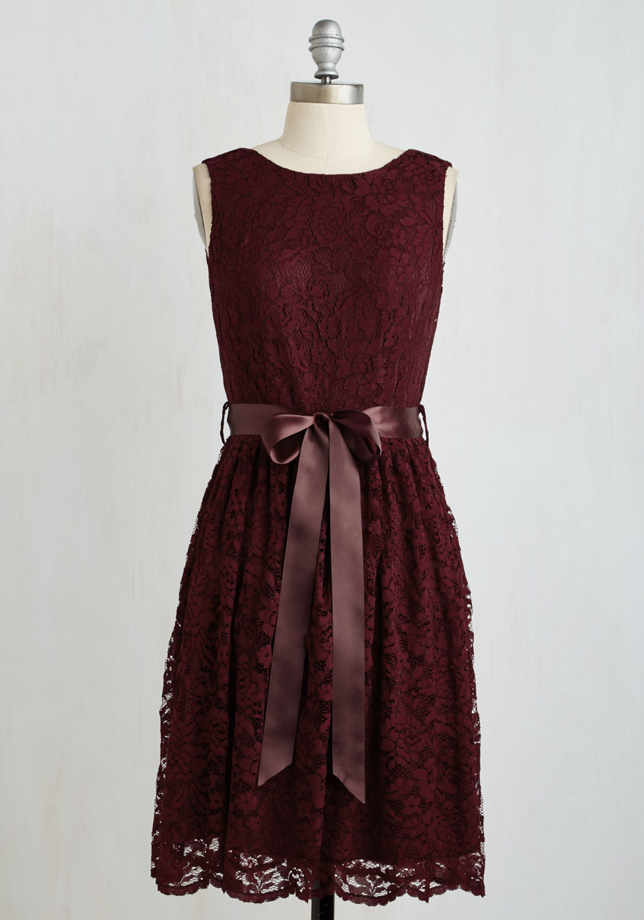 'Lovely as Lychee' Garnet Bridesmaid Dress