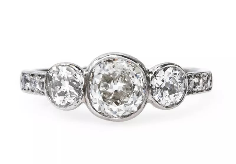 Mapleton Art Deco Diamond Engagement Ring