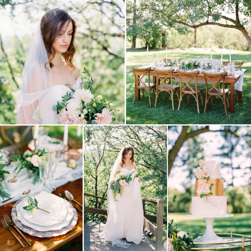 Romantic Spring Greenery Garden Wedding Inspiration