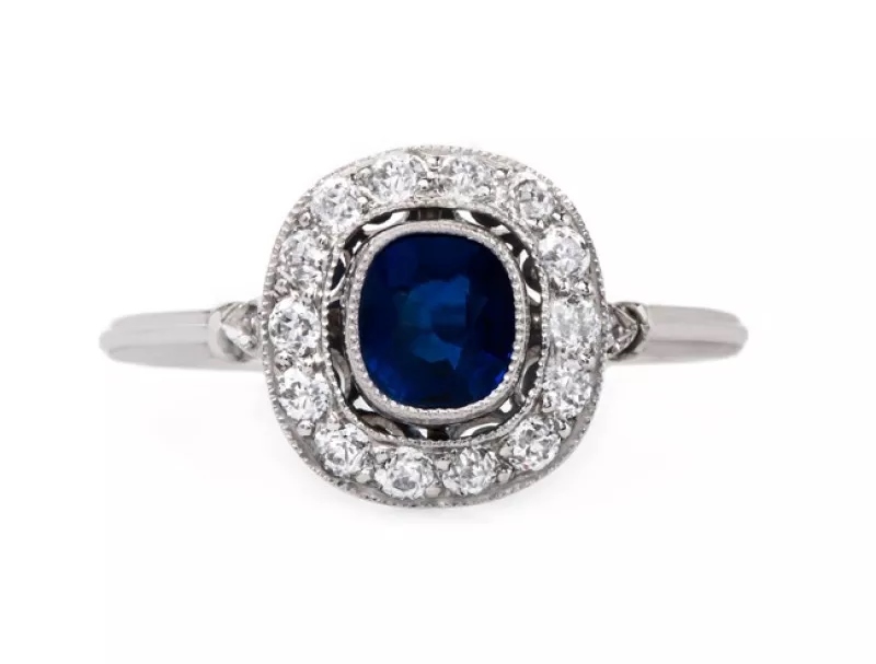 Sapphire Vintage Engagement Ring